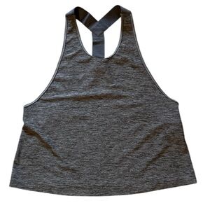 Under Armour Gray Widestrap Crop Top Racerback Tank Size Small